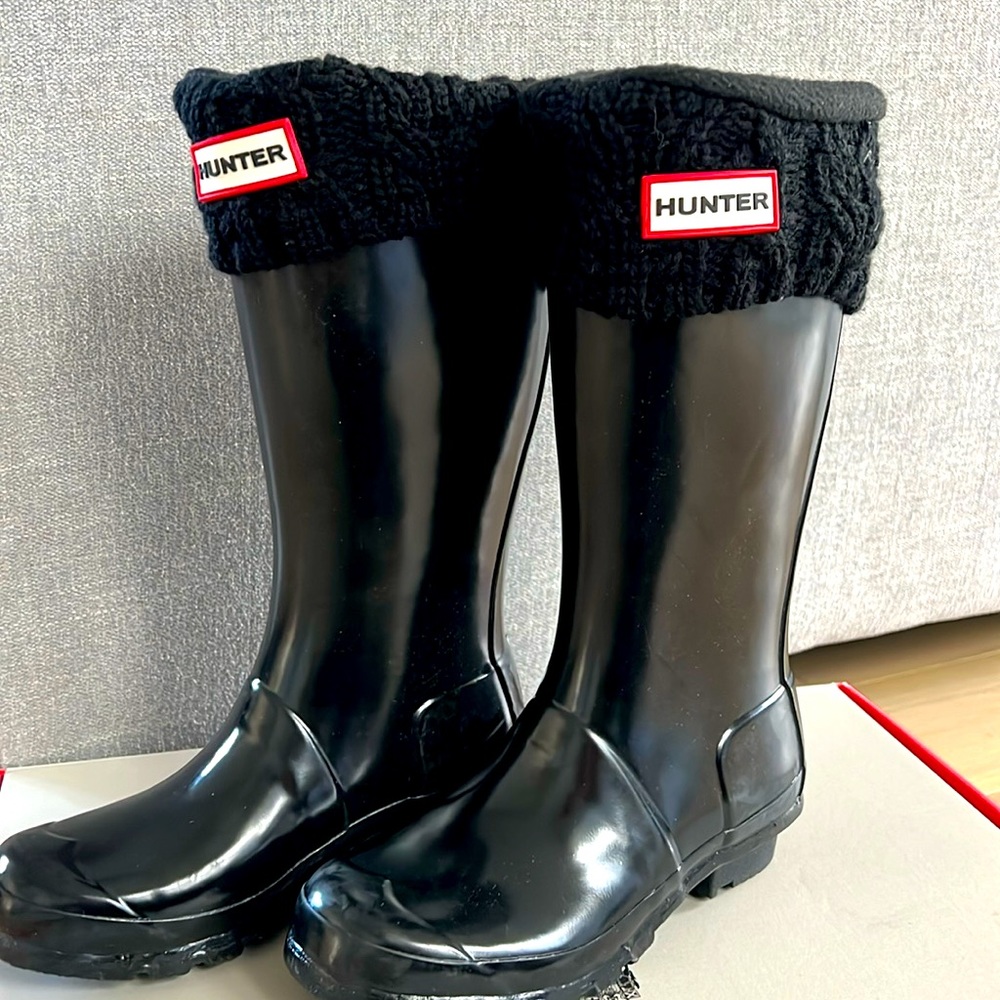 Hunter rainboot mid calf big kid size 3